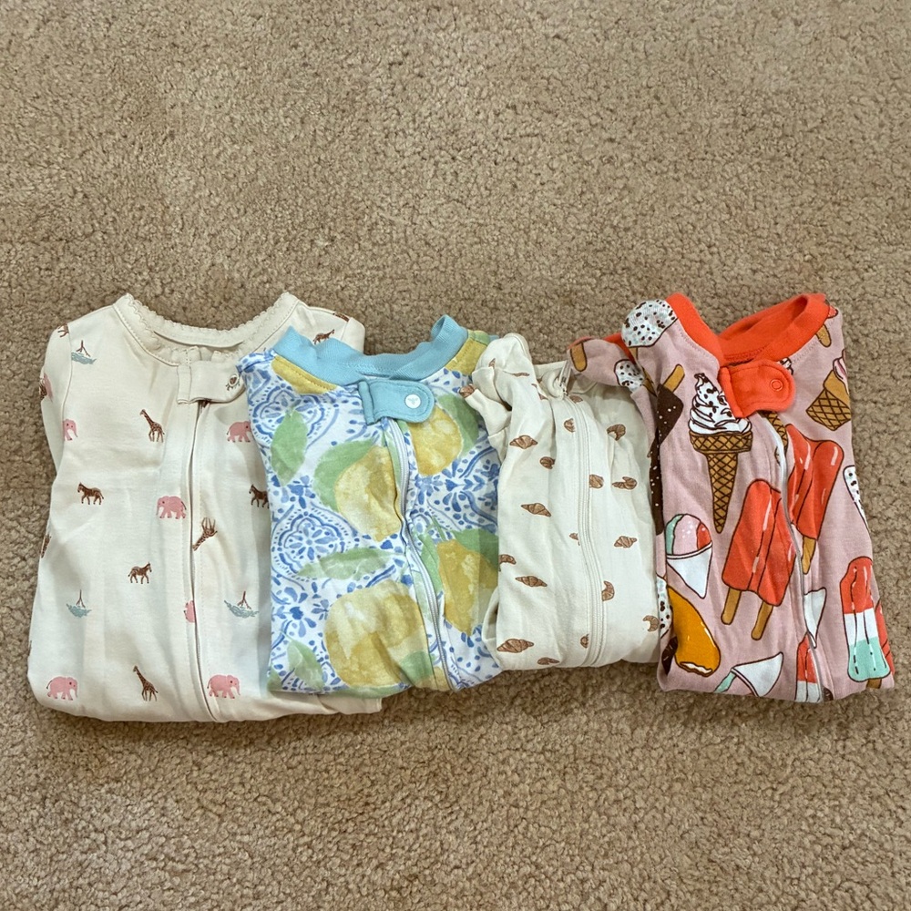 Baby girl pajamas lot